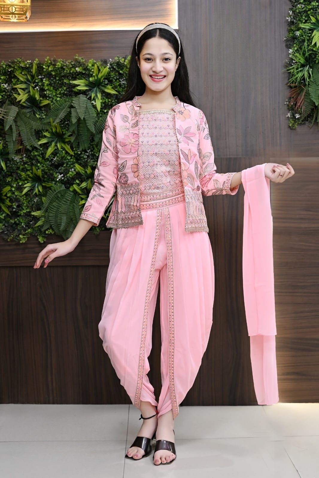 Blush Royale Dhoti Co-Ord Set